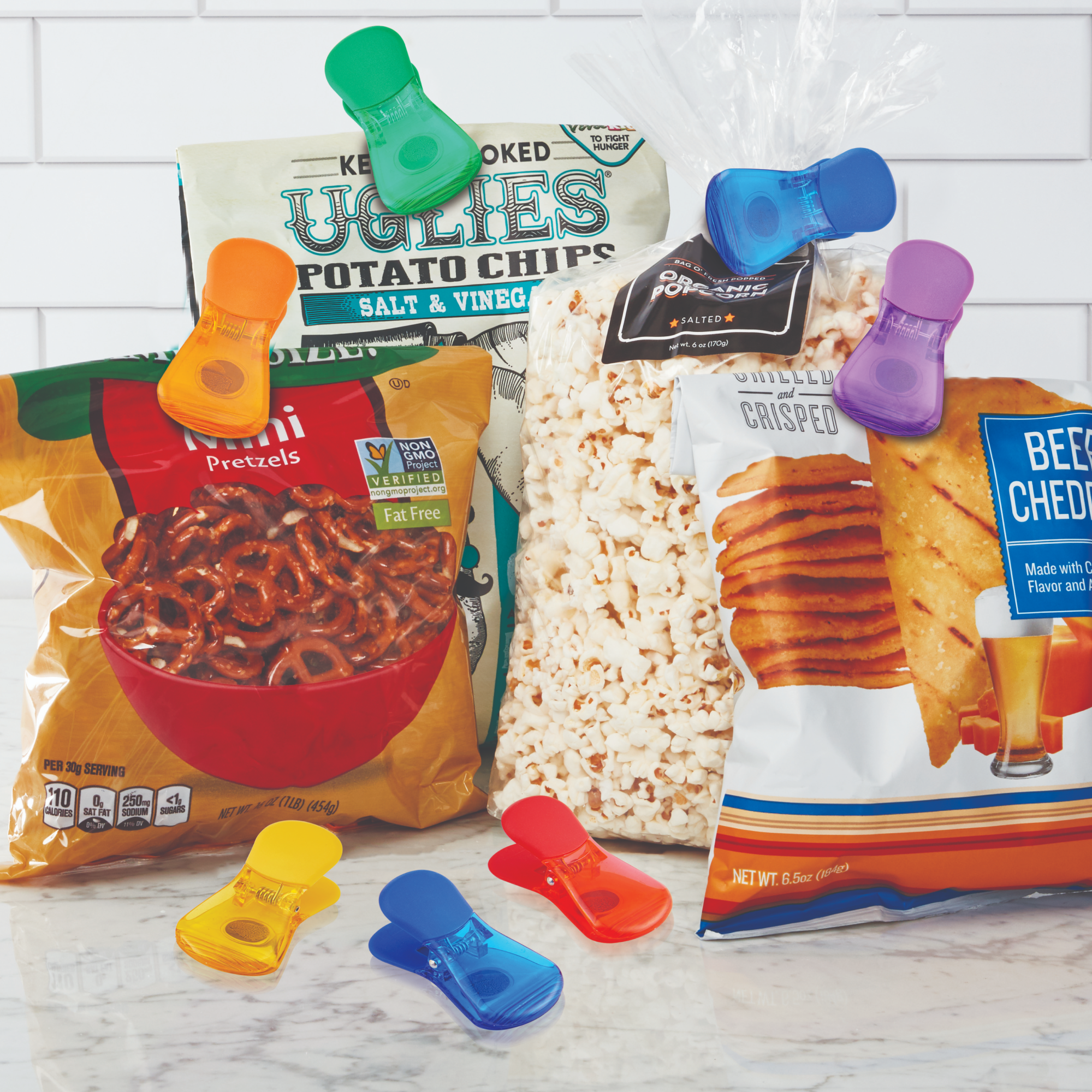 Heavy Duty Wide Bag Clip Set