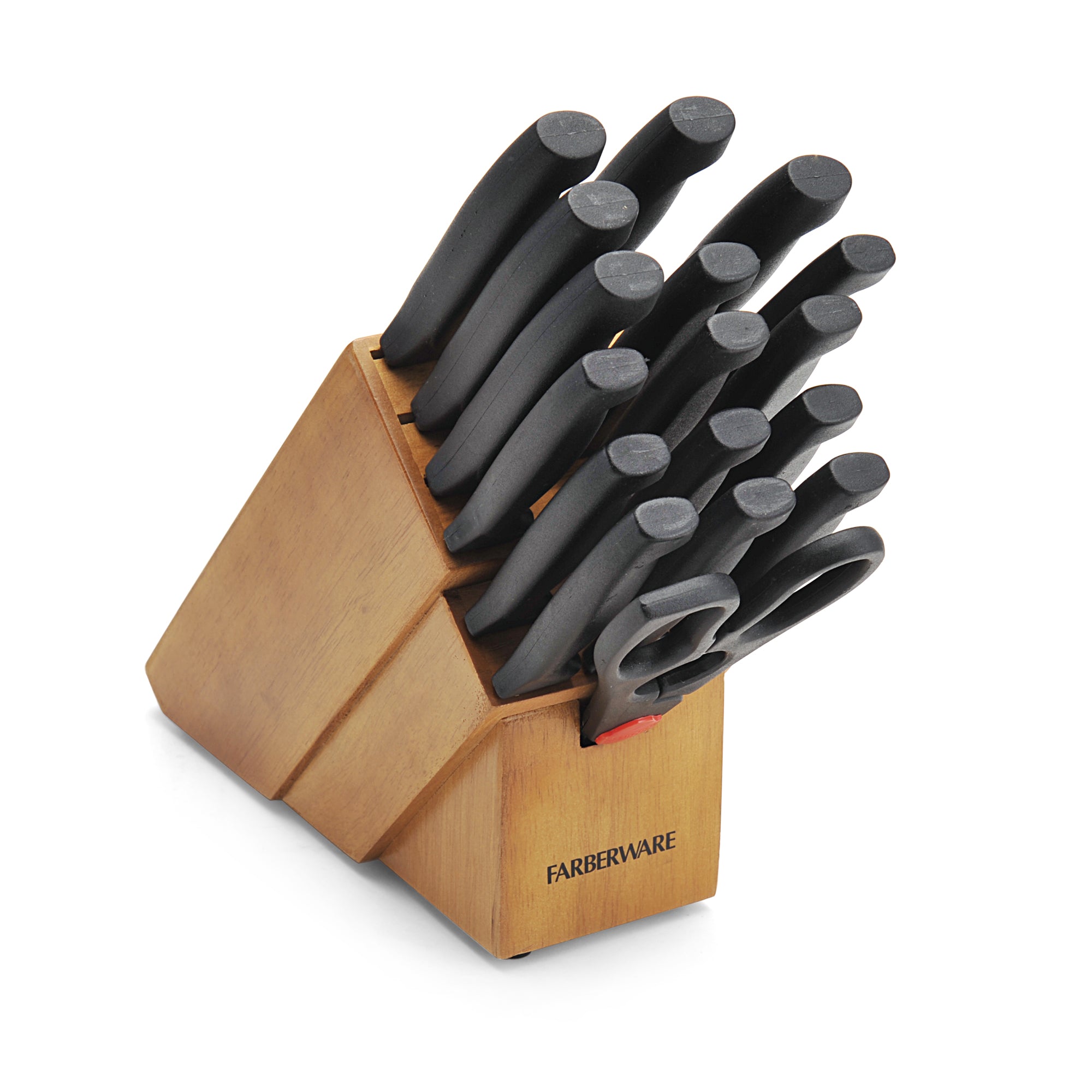 Never Needs Sharpening Knife Set with Block, 18-Piece Set