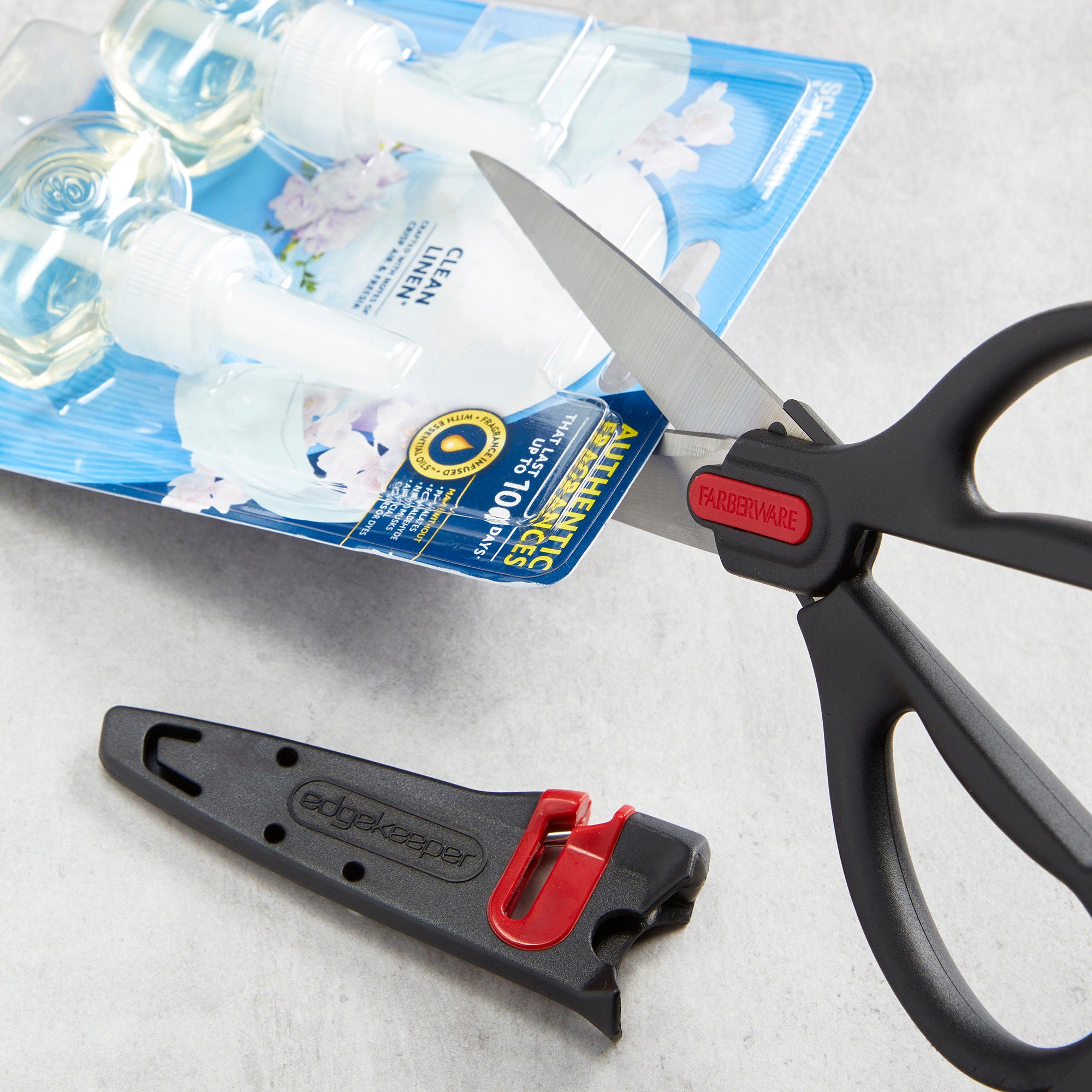 Farberware Self-Sharpening Stainless Steel All-Purpose Shears with Edgekeeper Sleeve