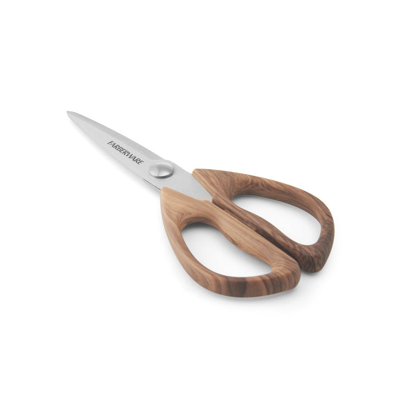 All-Purpose Kitchen Scissors, Faux Wood Handle