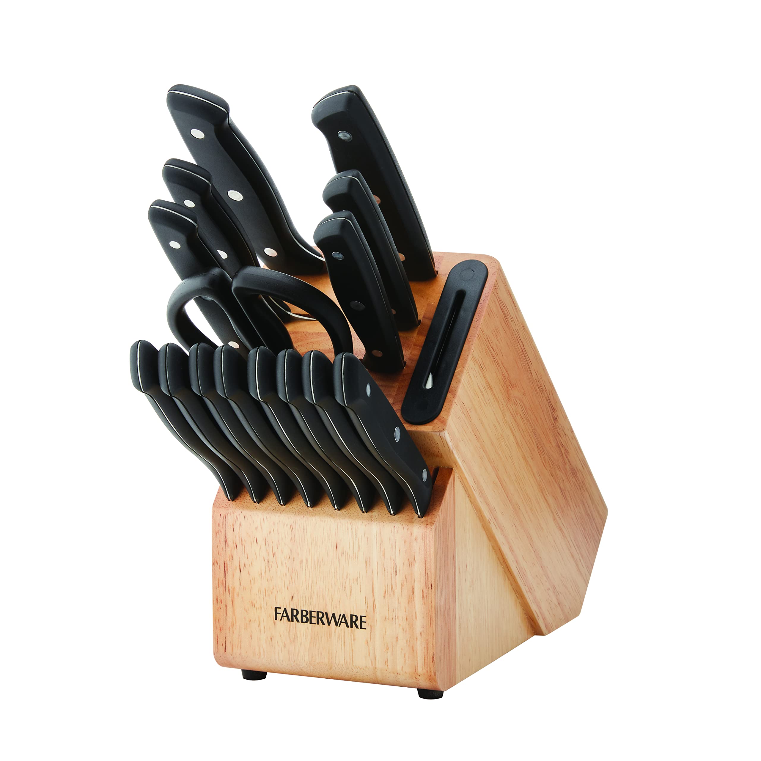 Triple Rivet Knife Block Set with Edgekeeper Sharpener, 15-Piece Set