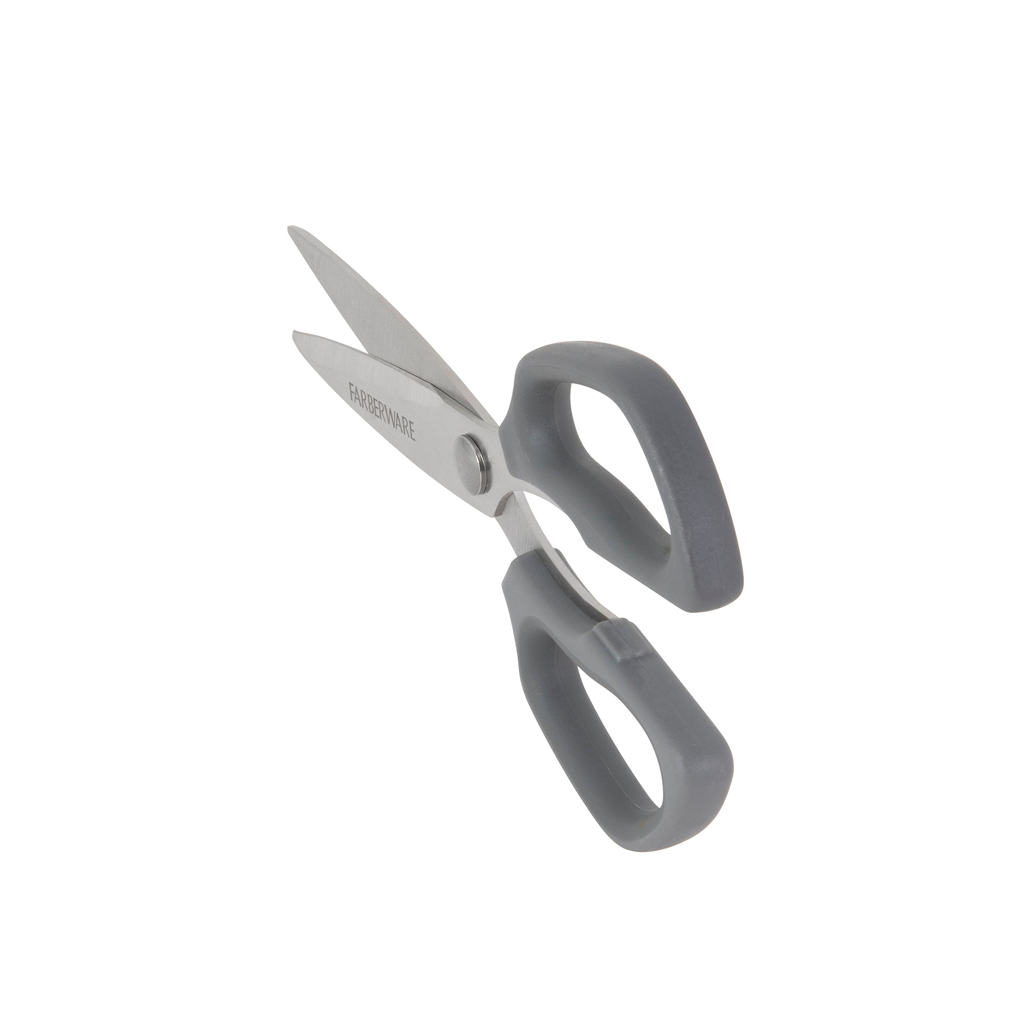 Farberware Comfort Grip Kitchen Scissors, 2 Pack, Aqua and Gray