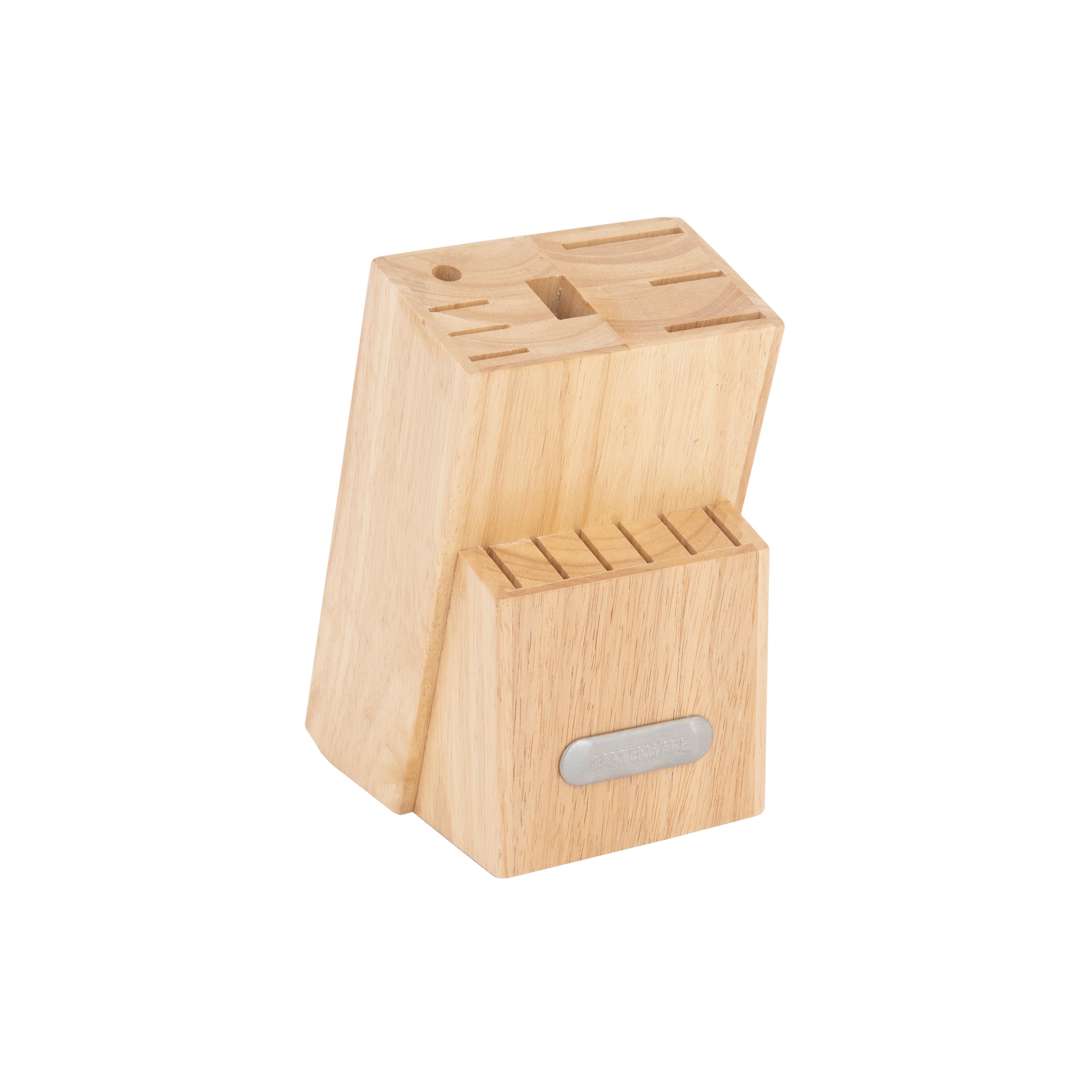 Triple Riveted Black Knife Set with Wood Block, 15-Piece