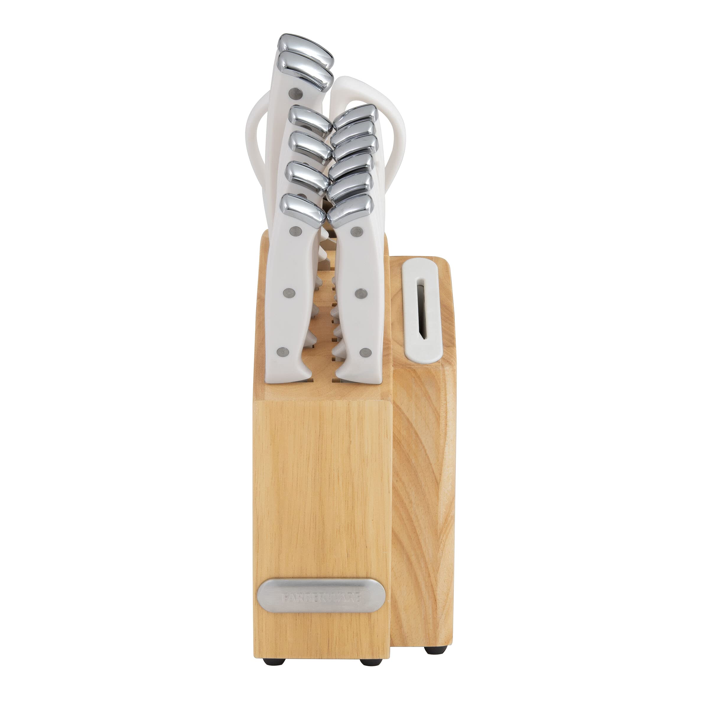 Edgekeeper Triple Riveted Knife Set with Slim Acacia Block, 14-Piece