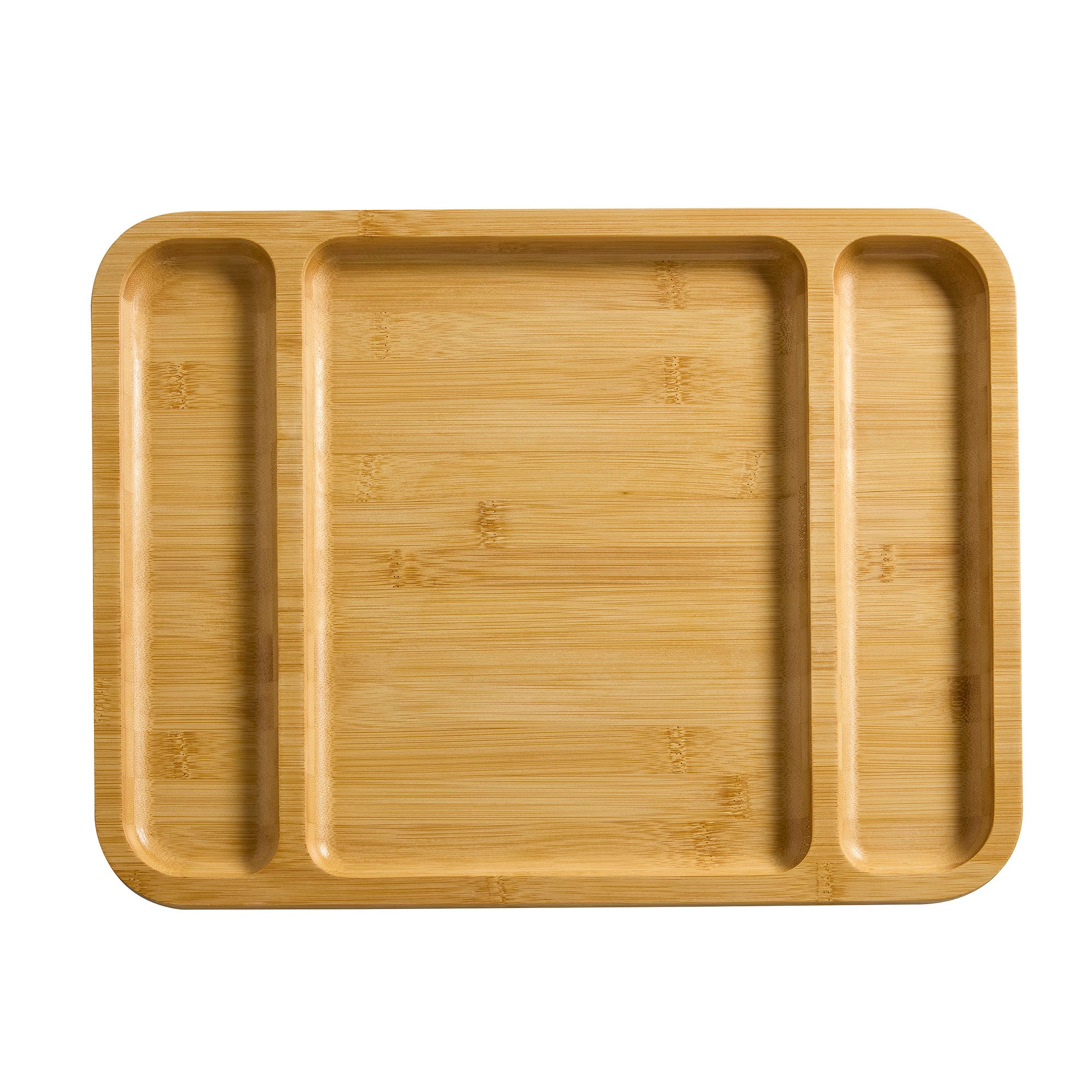 Farberware Build-a-Board Cutting Board with Three Compartments and Clear Locking Lid for Charcuterie, Snacks, and More-Make it. Take it. Enjoy it, 12x16 Inch, Bamboo