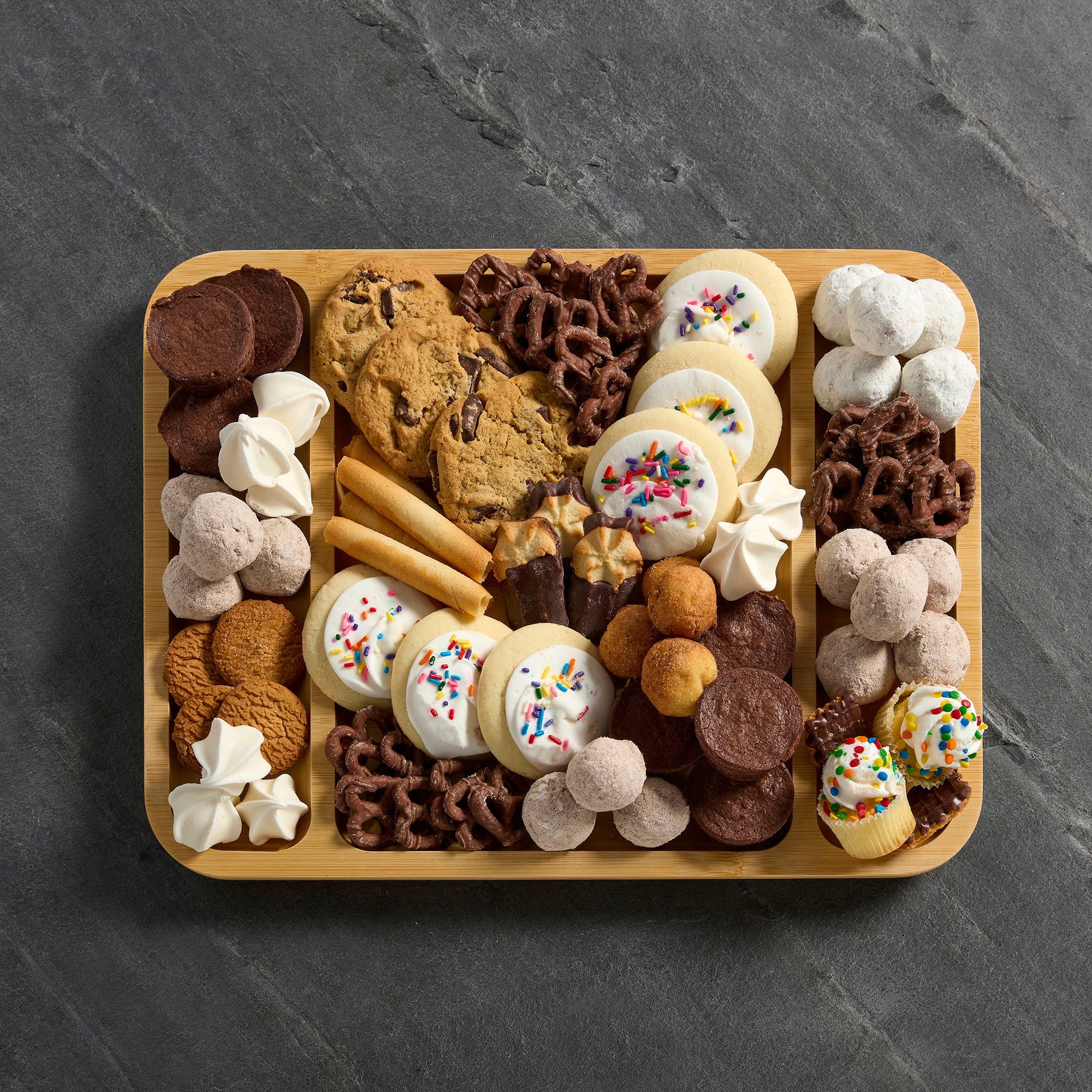 Farberware Build-a-Board Cutting Board with Three Compartments and Clear Locking Lid for Charcuterie, Snacks, and More-Make it. Take it. Enjoy it, 12x16 Inch, Bamboo