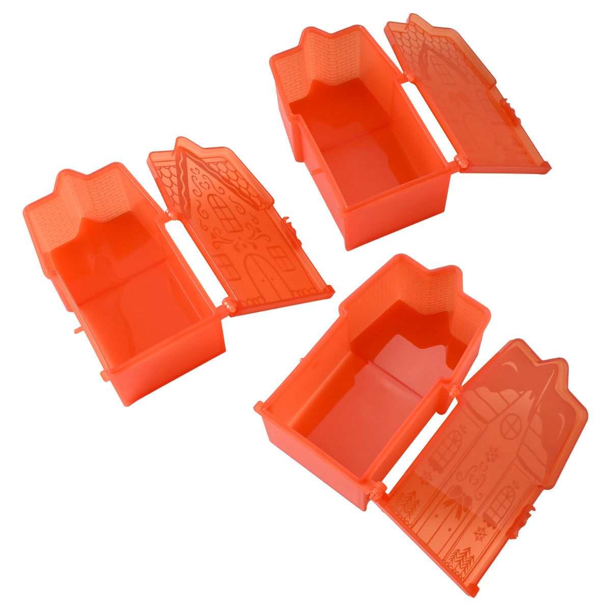 Snacklebox 3-Piece Mini Gingerbread Village Snack Containers