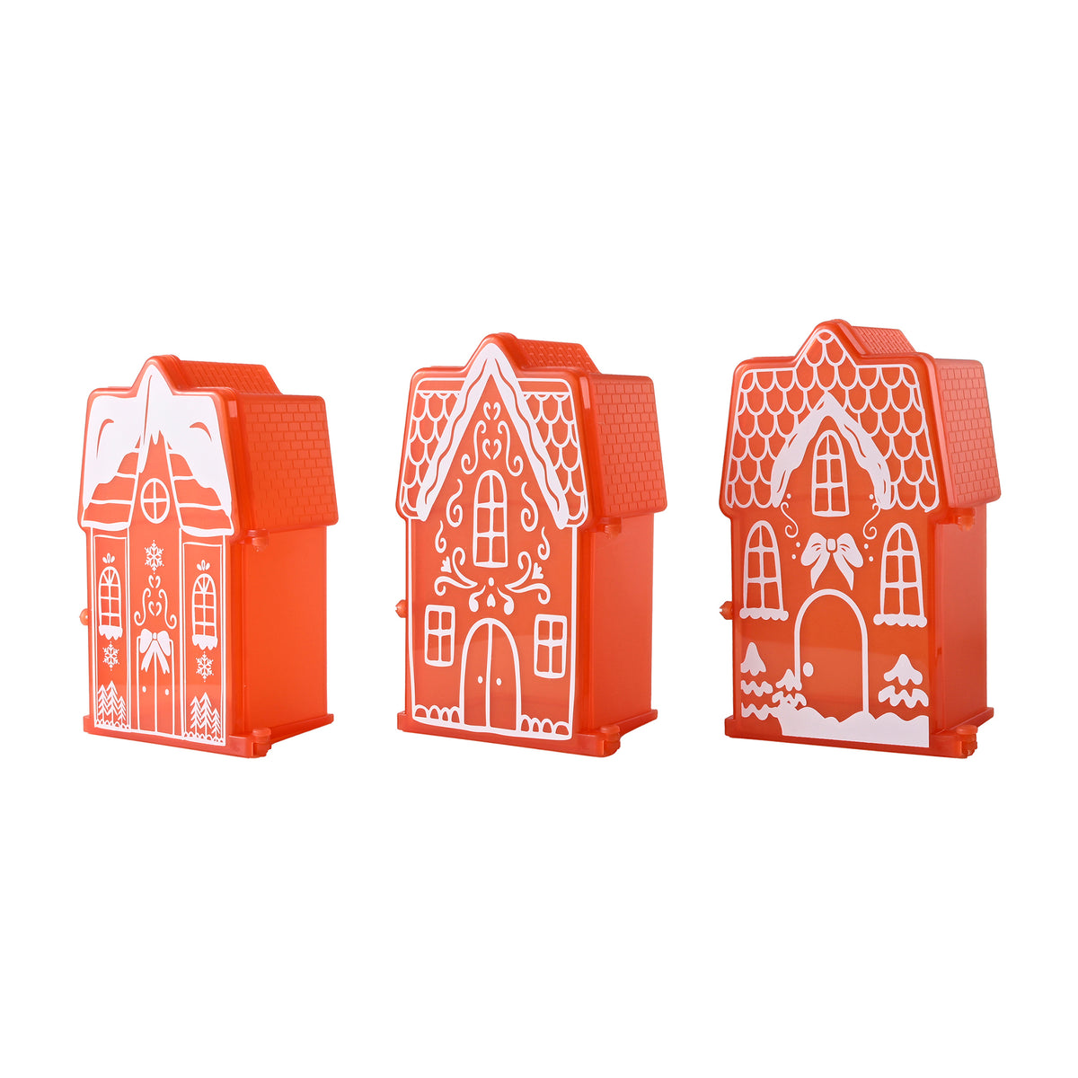 Snacklebox 3-Piece Mini Gingerbread Village Snack Containers