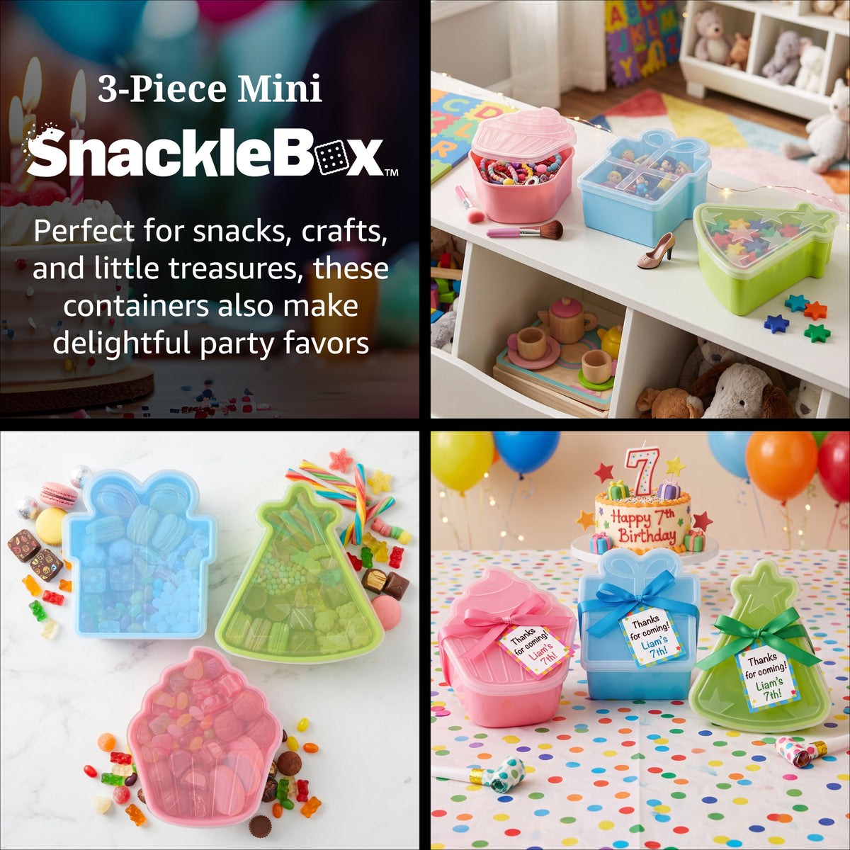 Snacklebox 3-Piece Mini Celebration Snack Containers