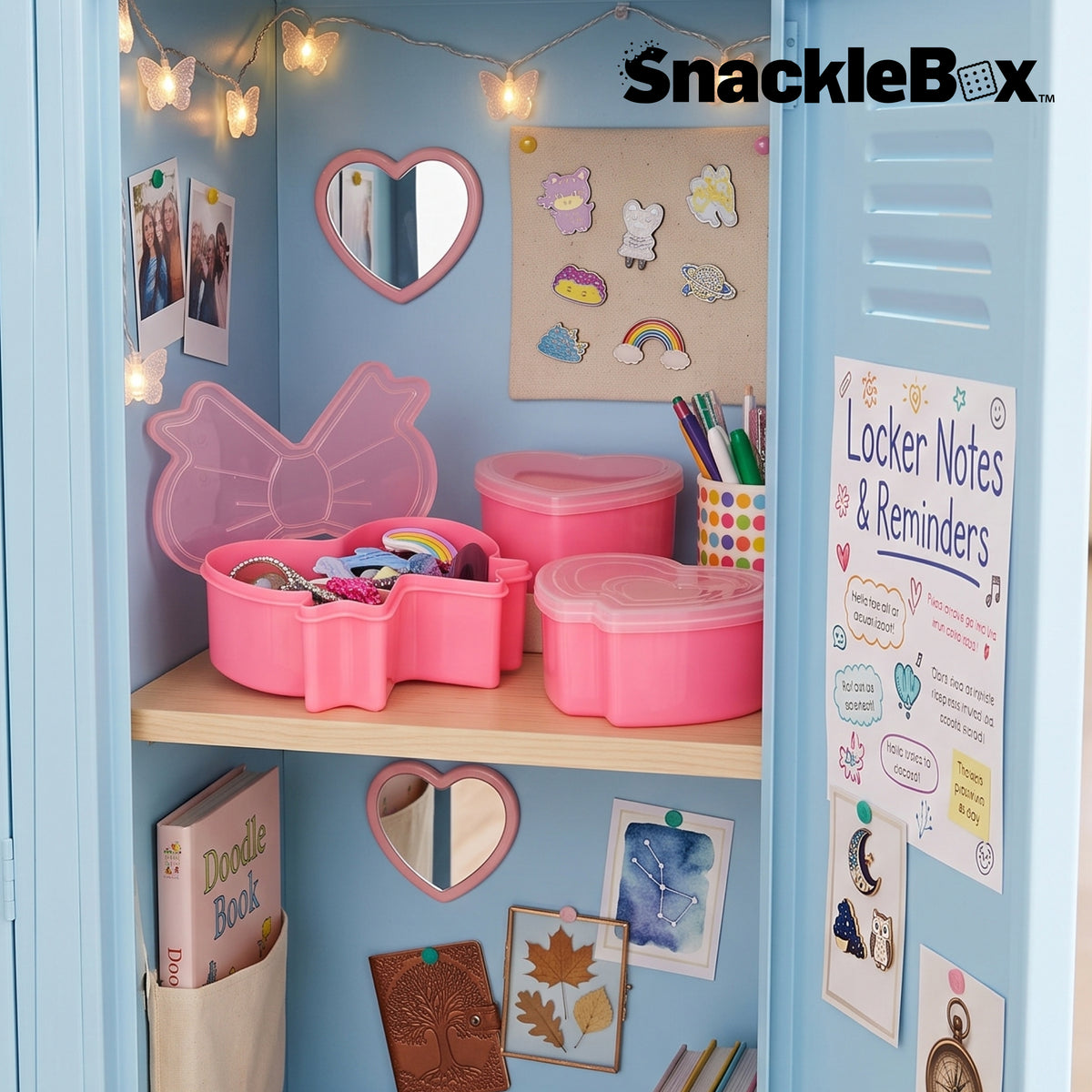 Snacklebox 3-Piece Mini Valentine's Day Snack Containers