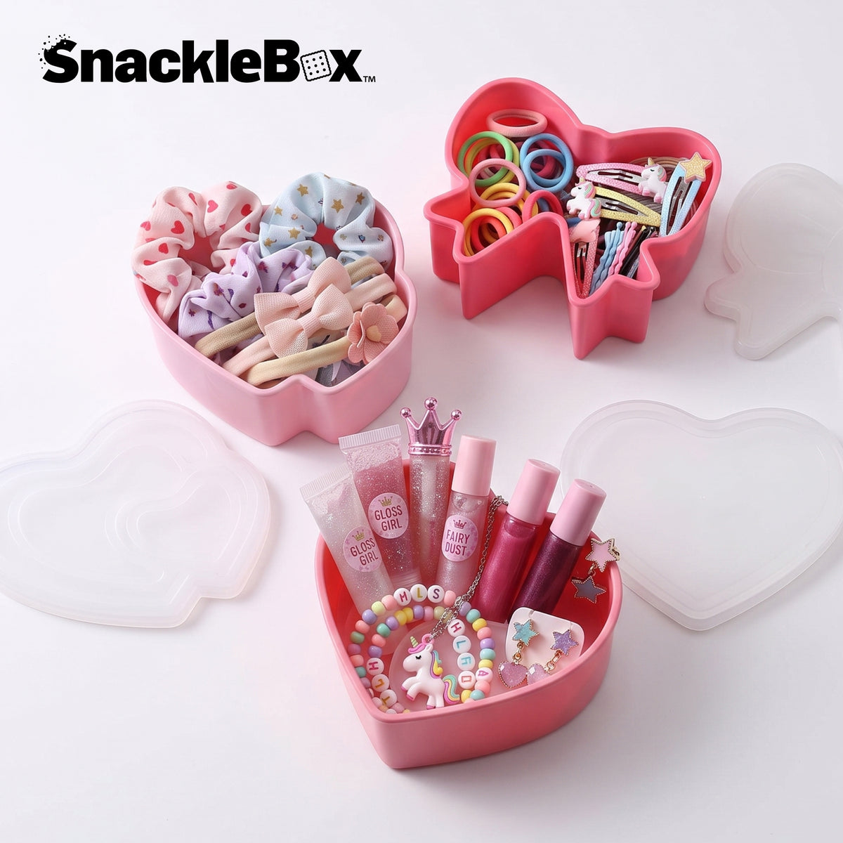 Snacklebox 3-Piece Mini Valentine's Day Snack Containers