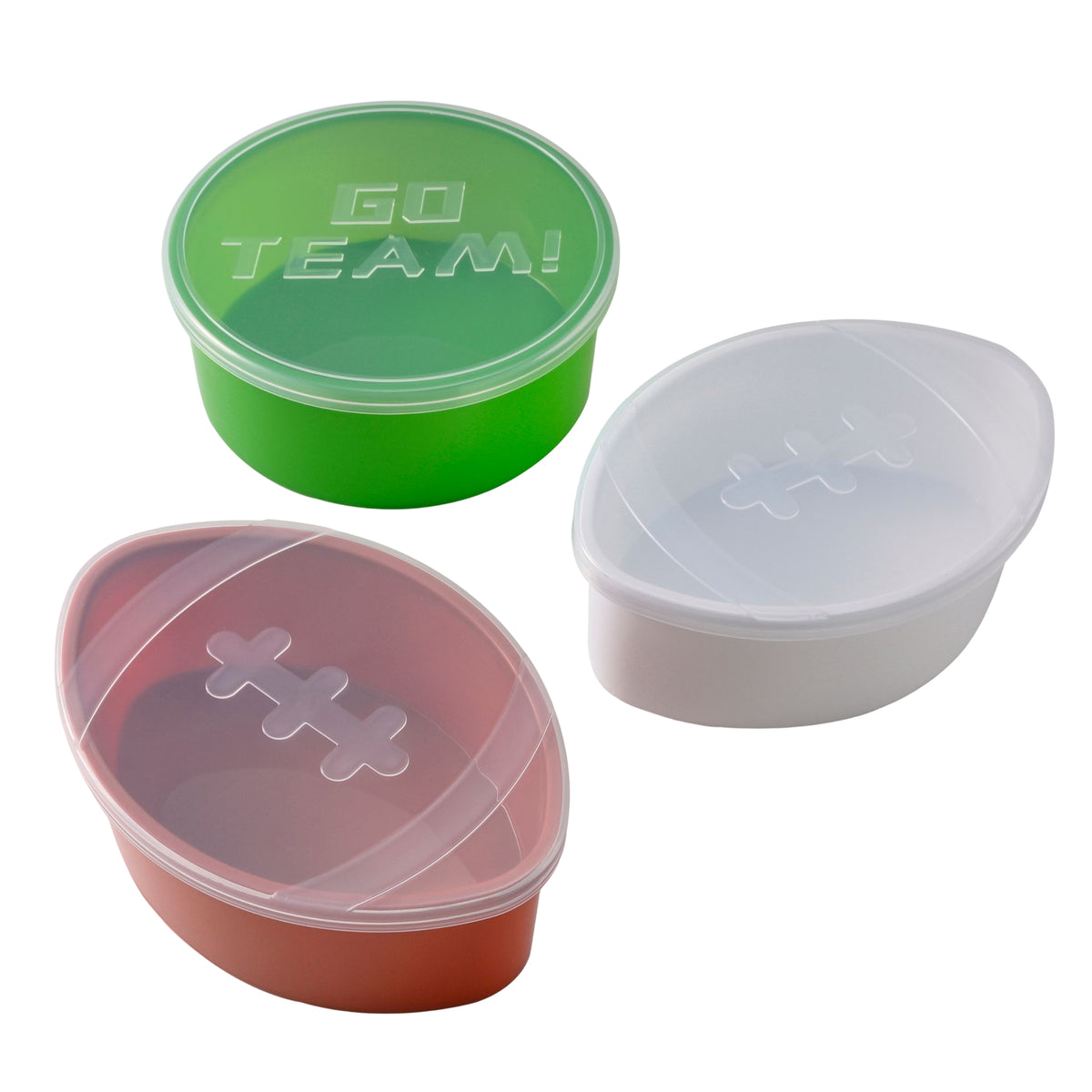 Snacklebox 3-Piece Mini Football Snack Containers