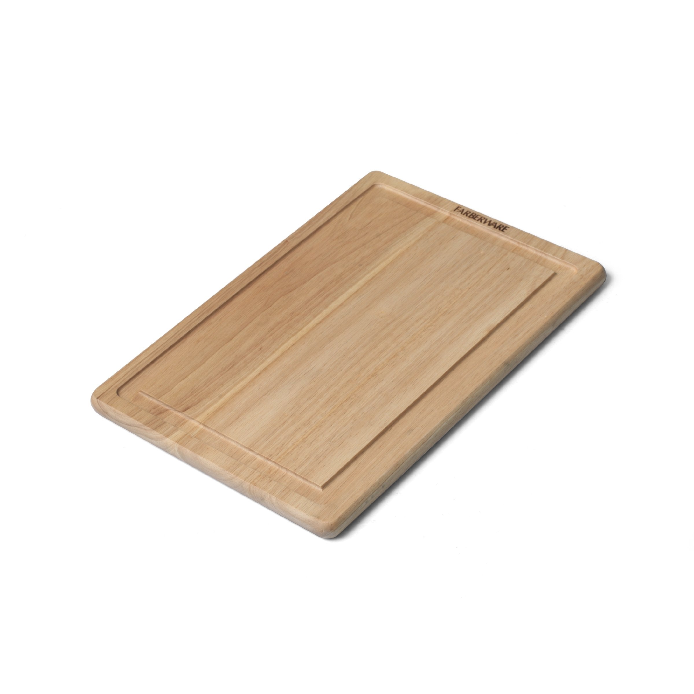 Hardwood Cutting Board With Drip Groove Trench, 12x18"
