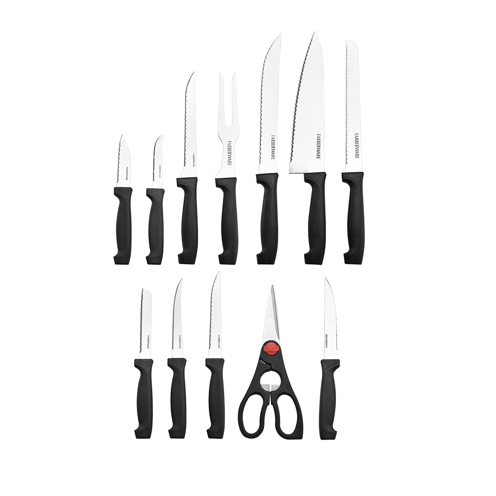 Never Needs Sharpening Knife Set with Block, 18-Piece Set