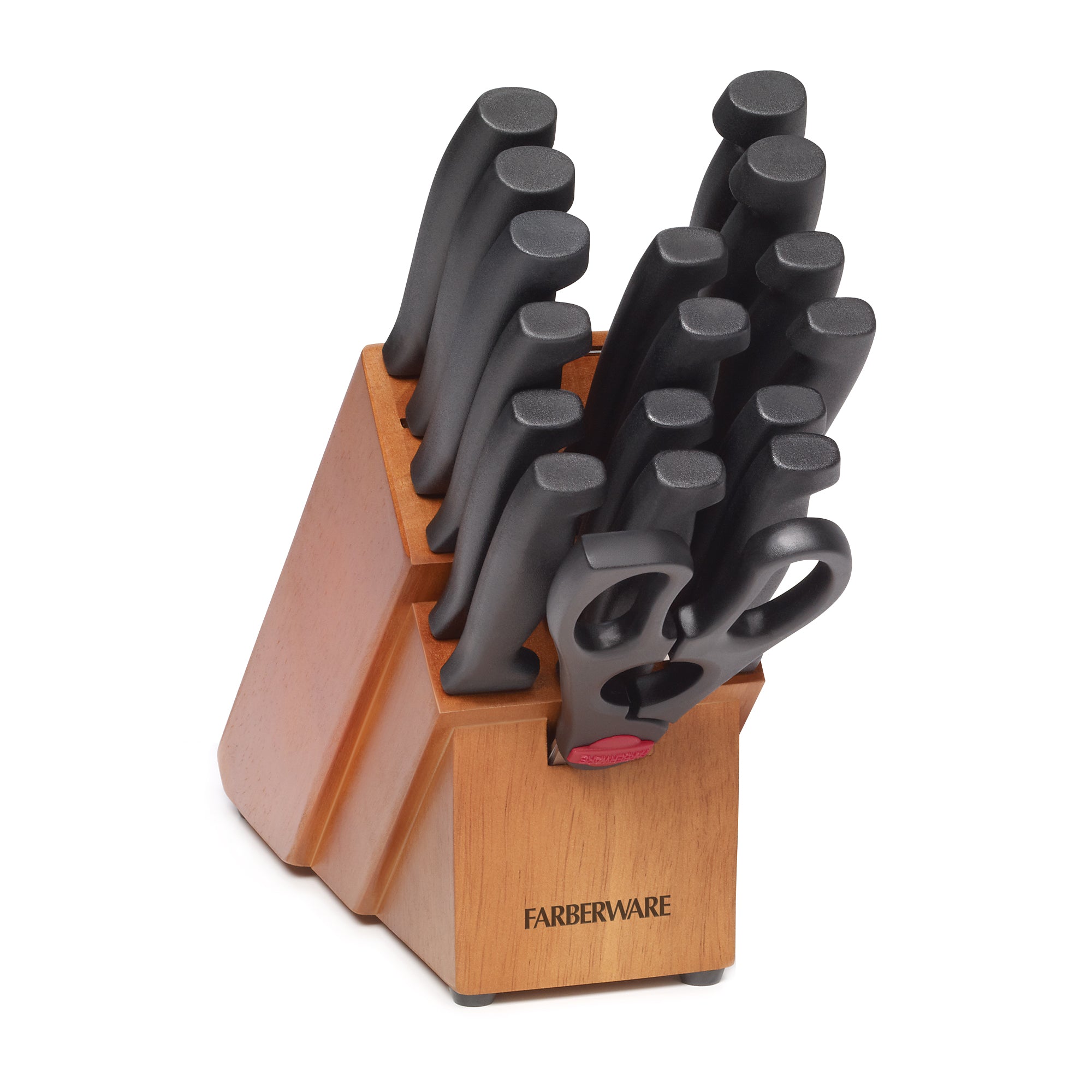 Never Needs Sharpening Knife Set with Block, 18-Piece Set