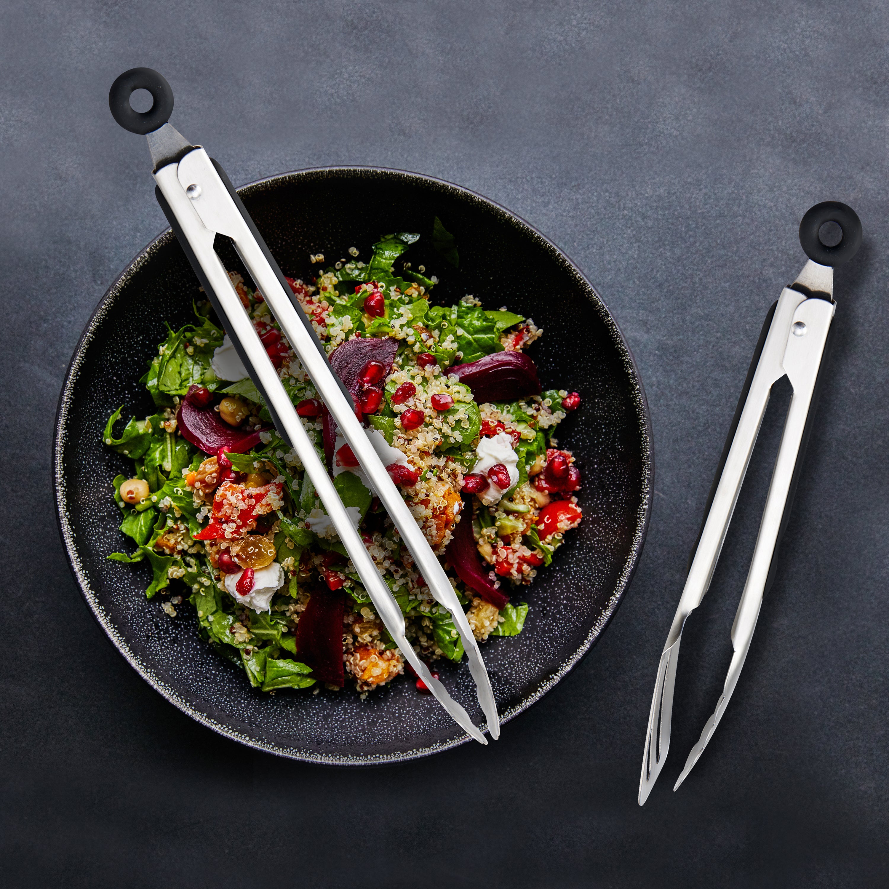 Classic Stainless Steel Tongs Set of 2 (10″/13″)