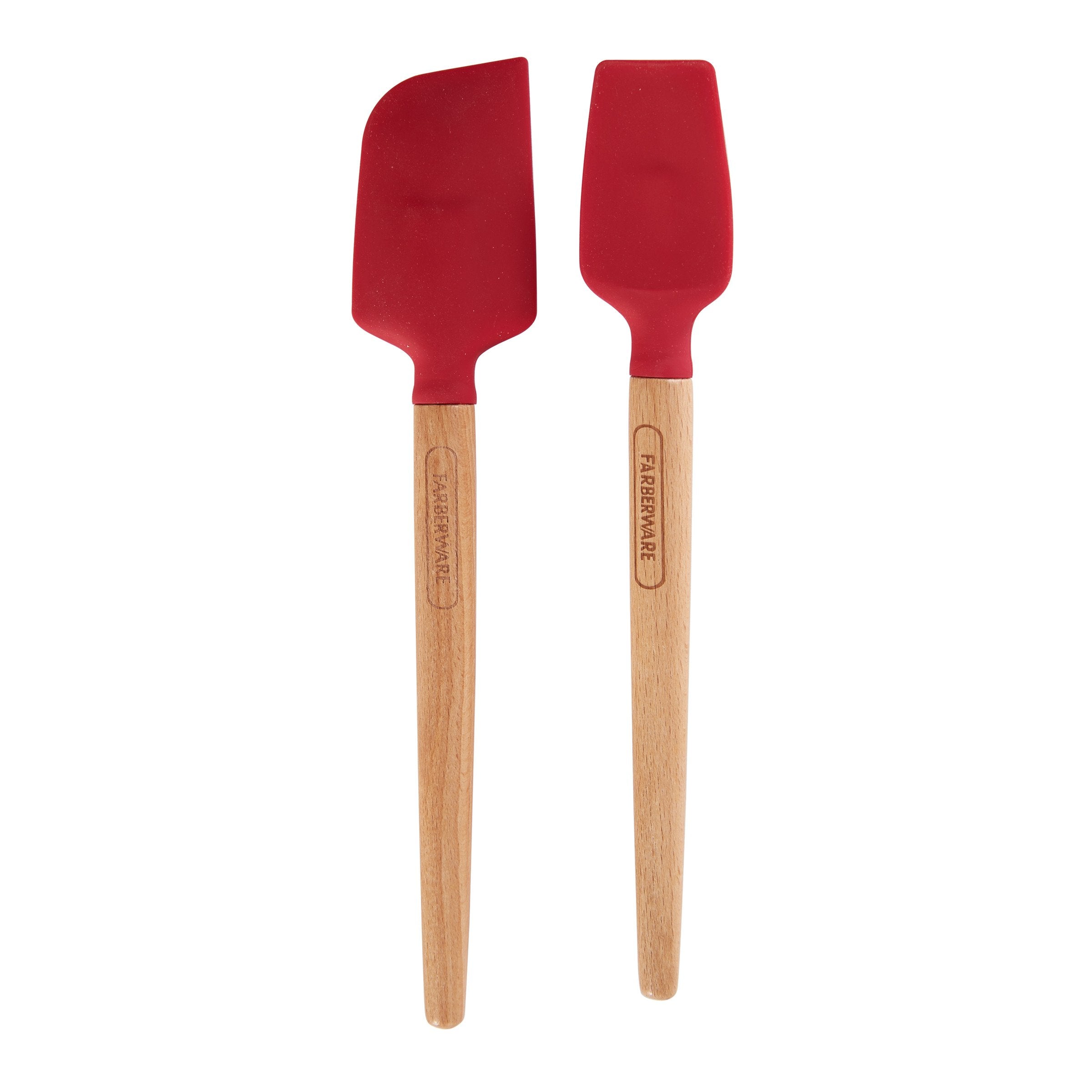 Pro Series Silicone Spatula with  Wood Handle, 2-Piece