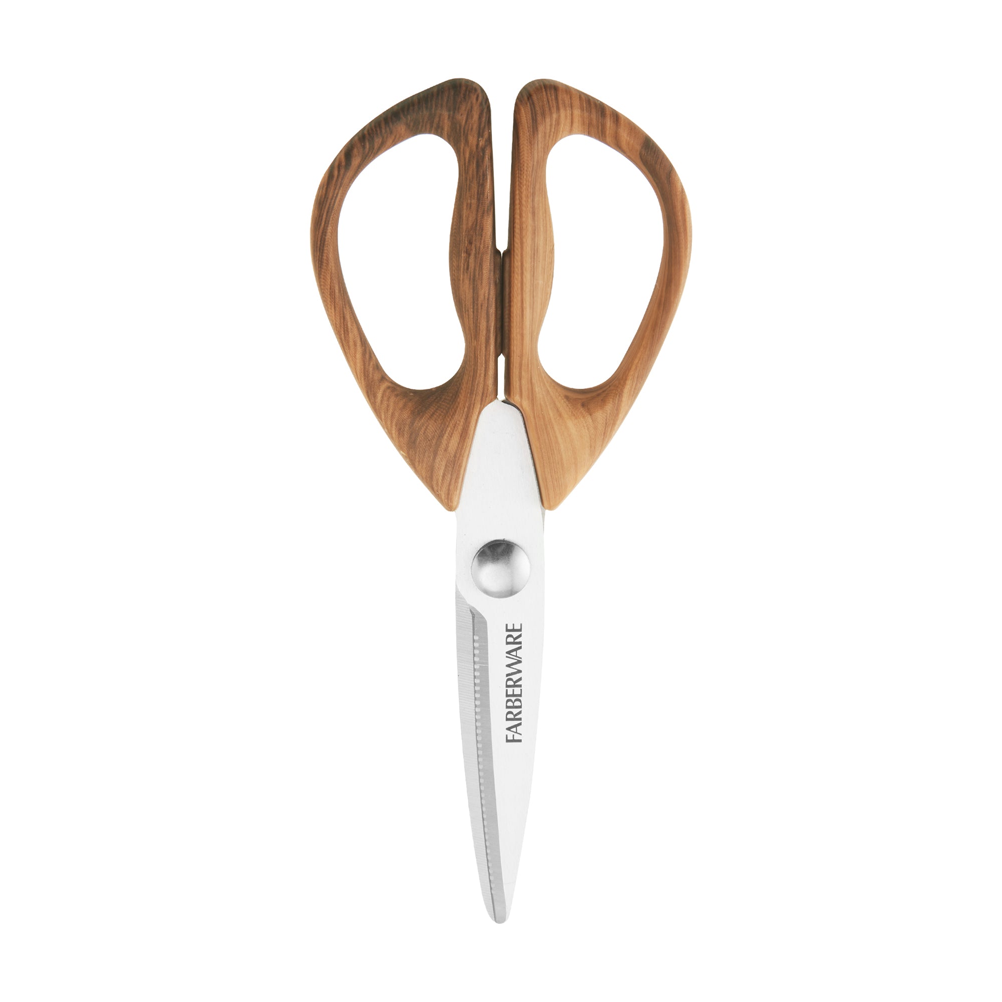 Farberware 5221282 All Purpose Shear, Pecan Wood Handles 8.2 x 3.5 x 0.5 inches