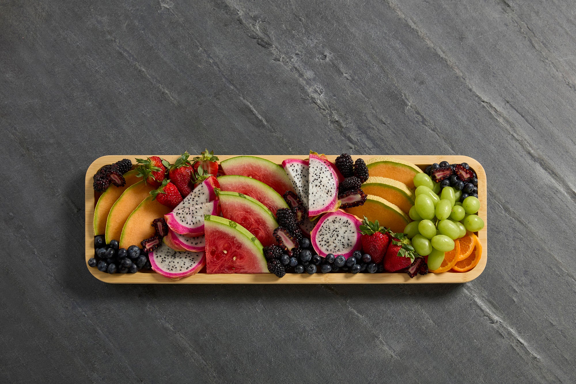 Farberware Rectangular Build-a-Board Cutting Board with Single Compartment and Clear Locking Lid for Charcuterie, Snacks, and More - Make it. Take it. Enjoy it, 7x22 Inch, Bamboo