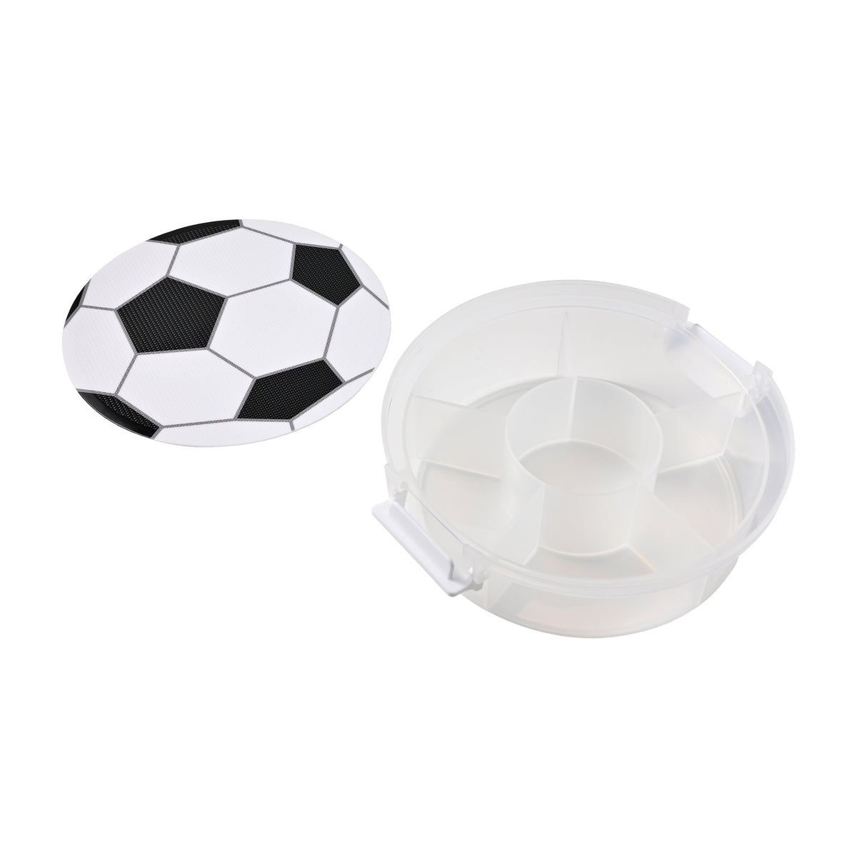 Snacklebox 8-Inch Soccer Ball Snack Box with Cutting Board Lid
