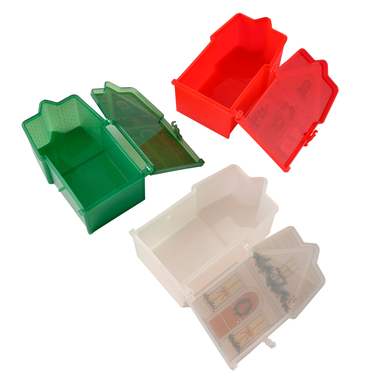 Snacklebox 3-Piece Mini Christmas Village Snack Containers