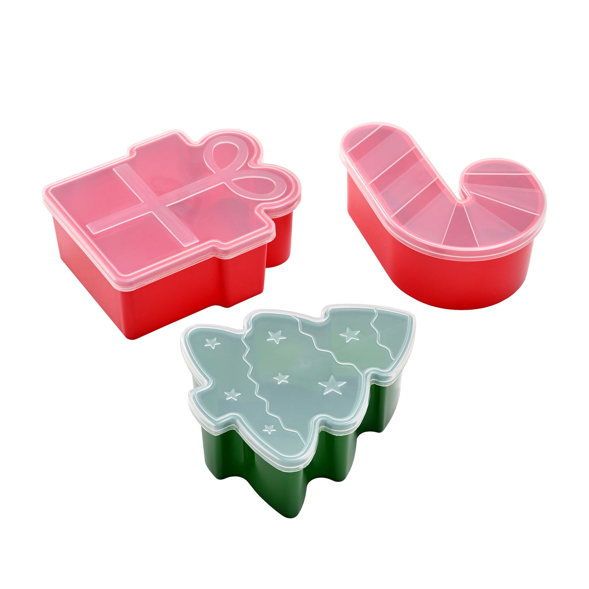 Snacklebox 3-Piece Mini Christmas Snack Containers