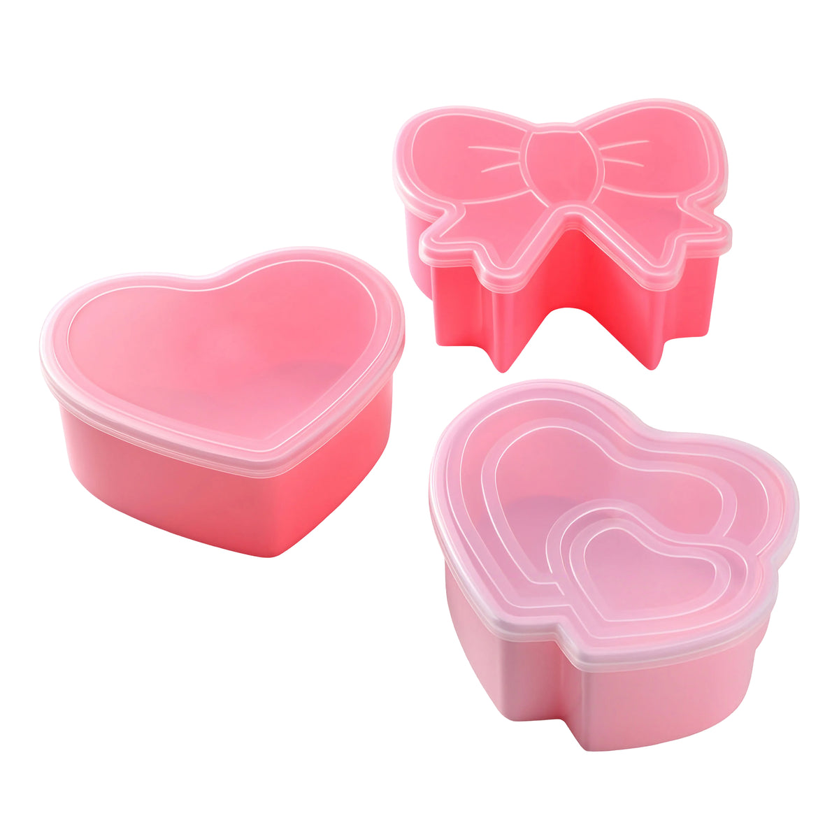 Snacklebox 3-Piece Mini Valentine's Day Snack Containers
