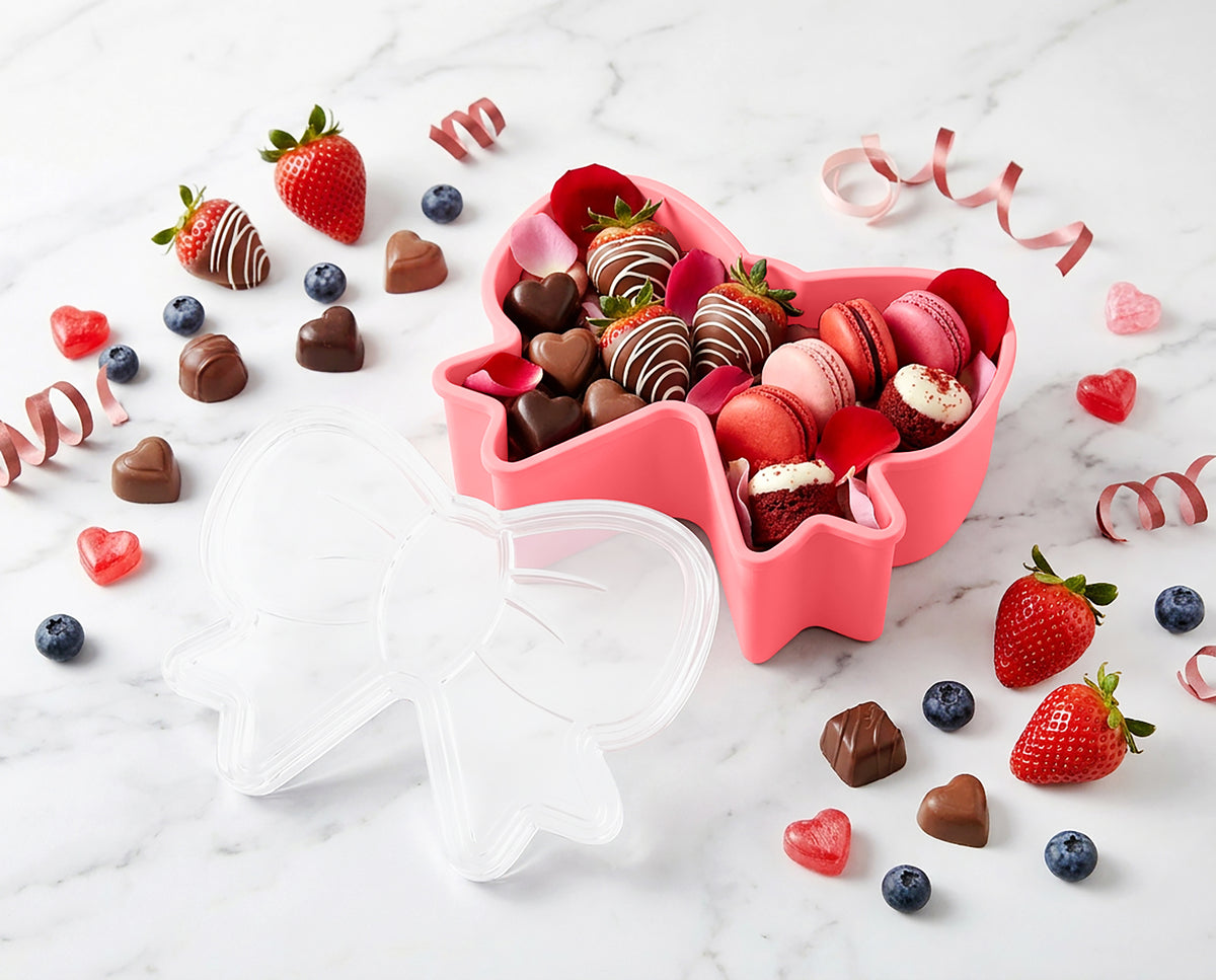 Snacklebox 3-Piece Mini Valentine's Day Snack Containers