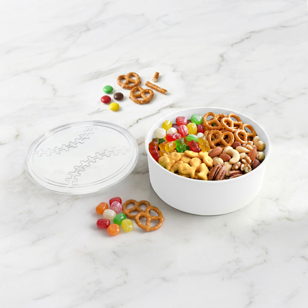 Snacklebox 3-Piece Mini Baseball Snack Containers