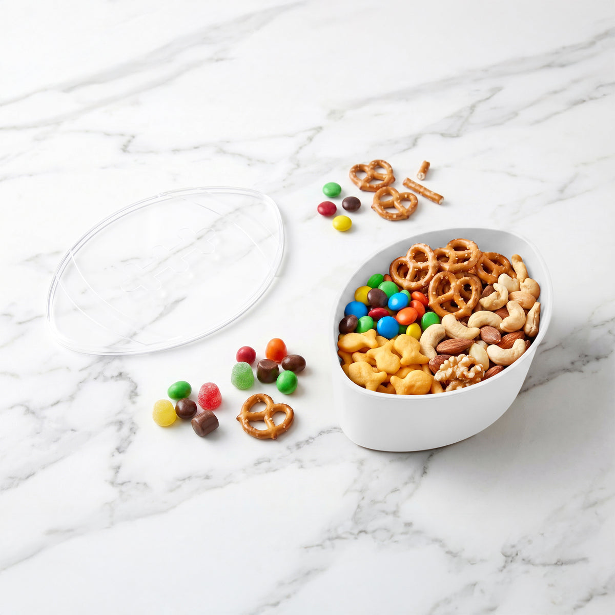 Snacklebox 3-Piece Mini Football Snack Containers