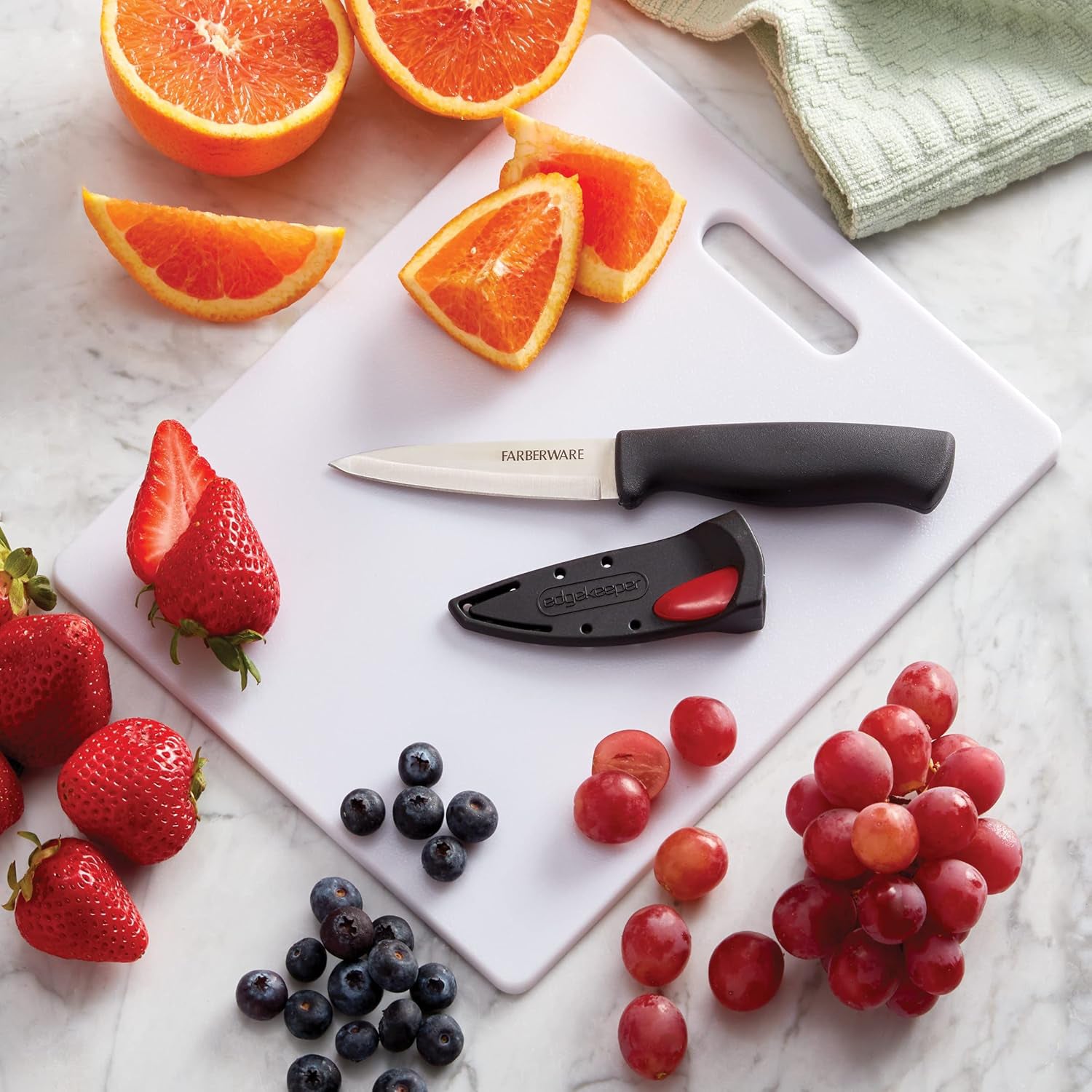 Reversible Plastic Cutting Board, 8″x10″