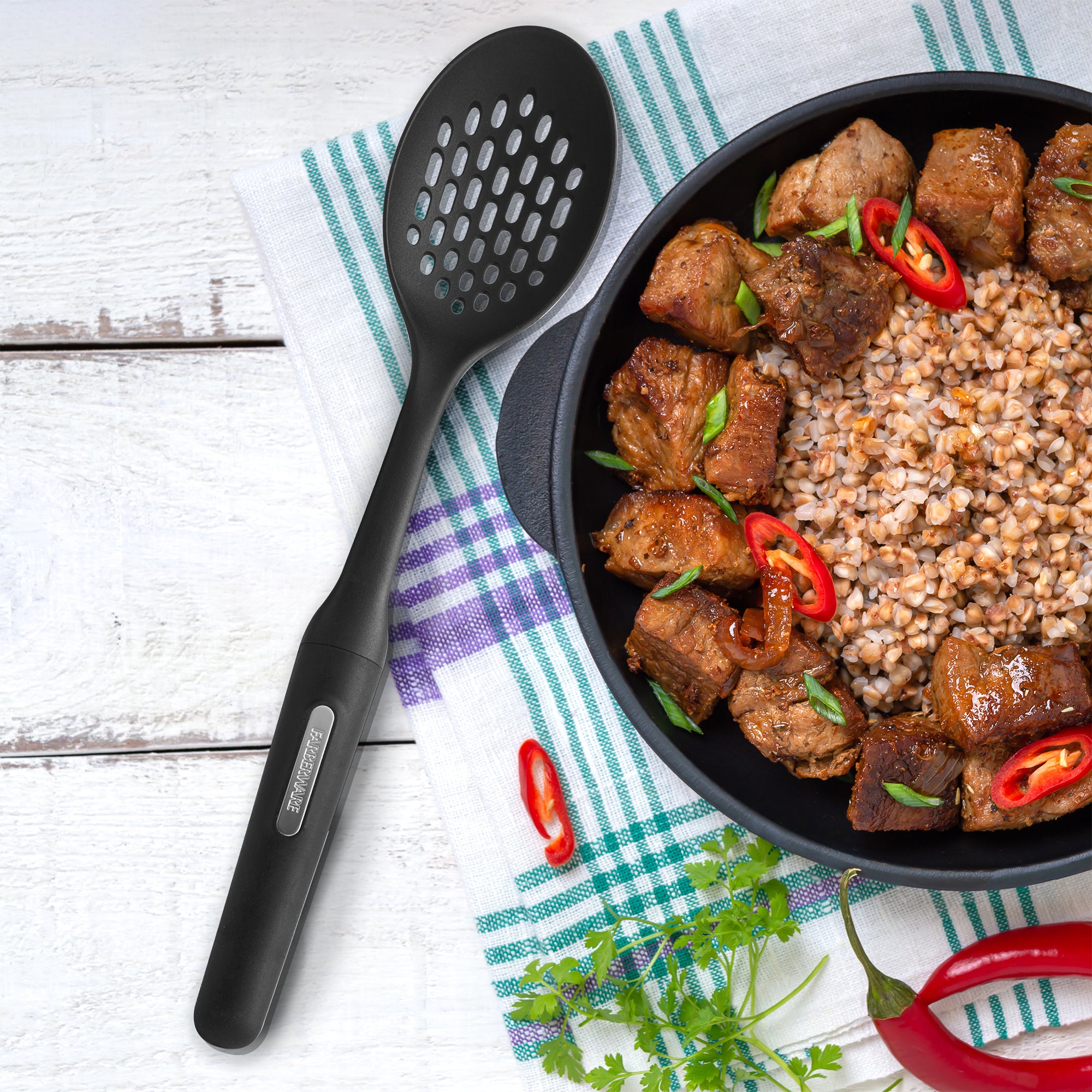 Pro Series Nylon Slotted Straining Spoon