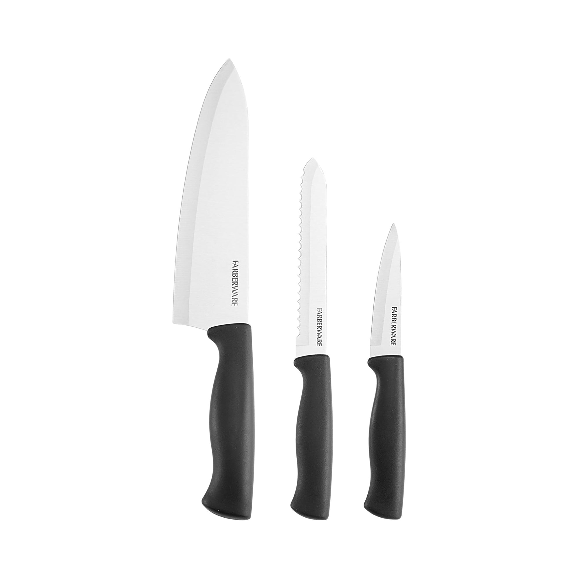 Stainless Steel Chef Knives, 3-Piece Set