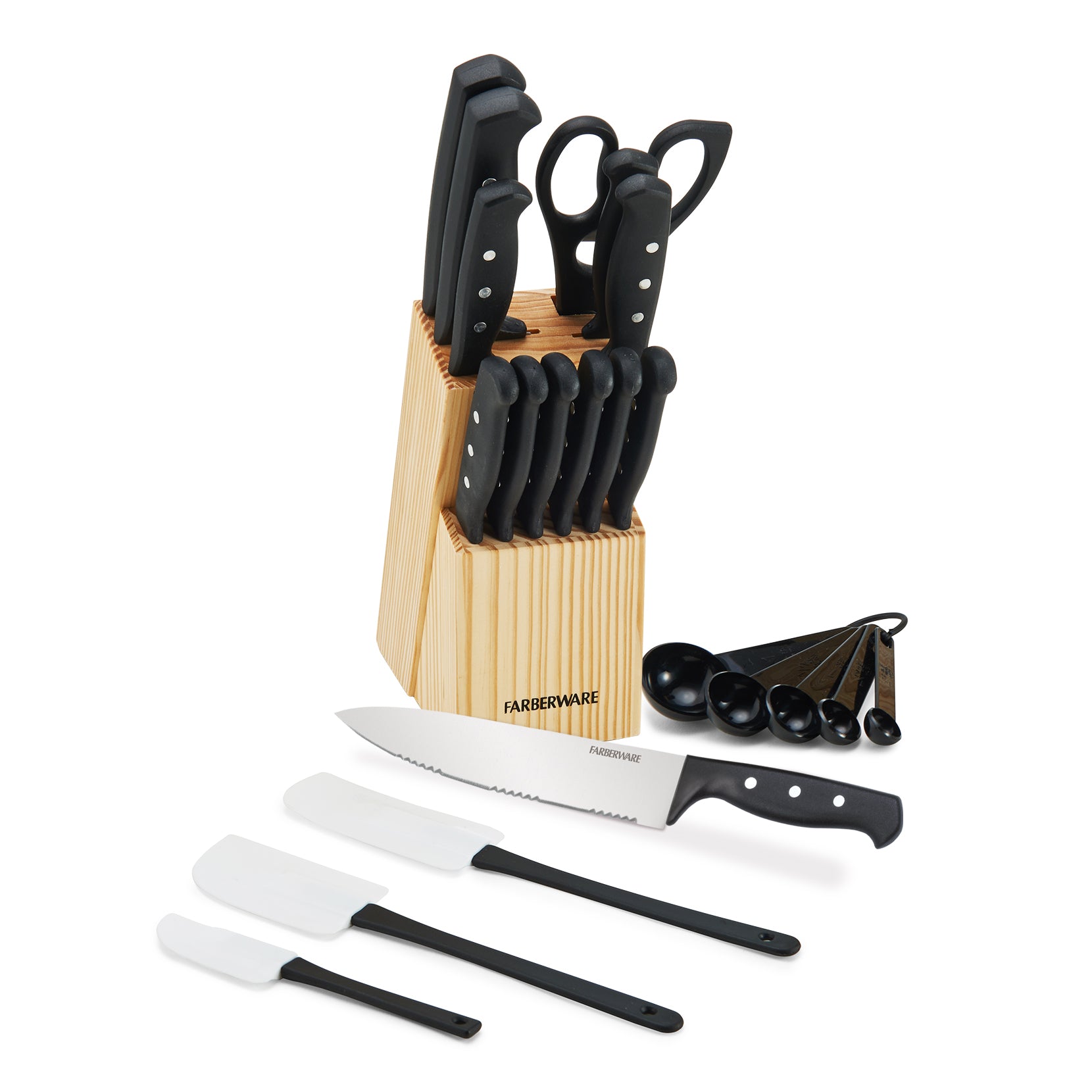Triple Riveted Knife And Kitchen Tool Set with Block, 22-Pieces